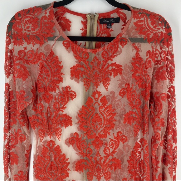 HONEY PUNCH Sheer Lace Dress Size Medium - Picture 3 of 8